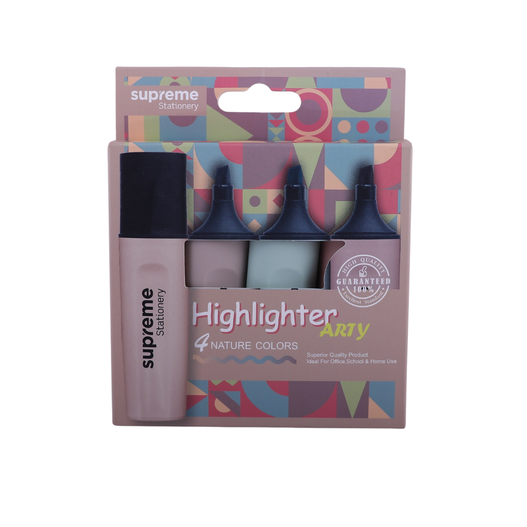 HIGHLIGHTER 4PK NATURAL COLS (HL-0550)