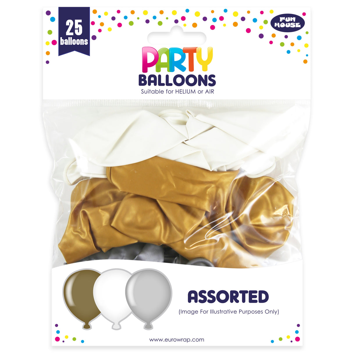 PARTY BALLOONS METALLIC 25 (12924-METC)