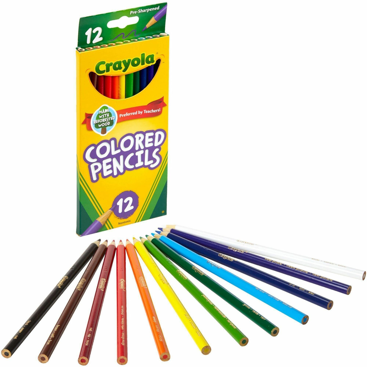 CRAYOLA COLOUR PENCILS 12PK (68-4012)