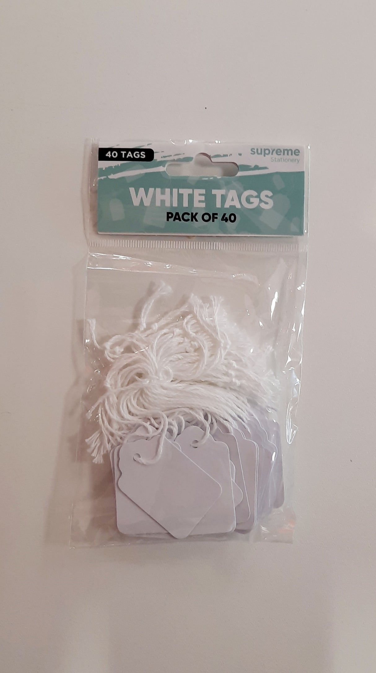WHITE TAG 28X44MM PACK 40 (LB-1540)