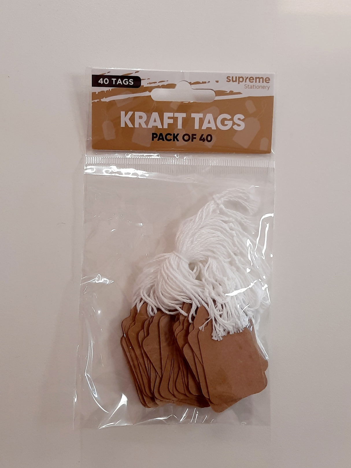 KRAFT TAG 28X44MM PACK 40 (LB-1571)