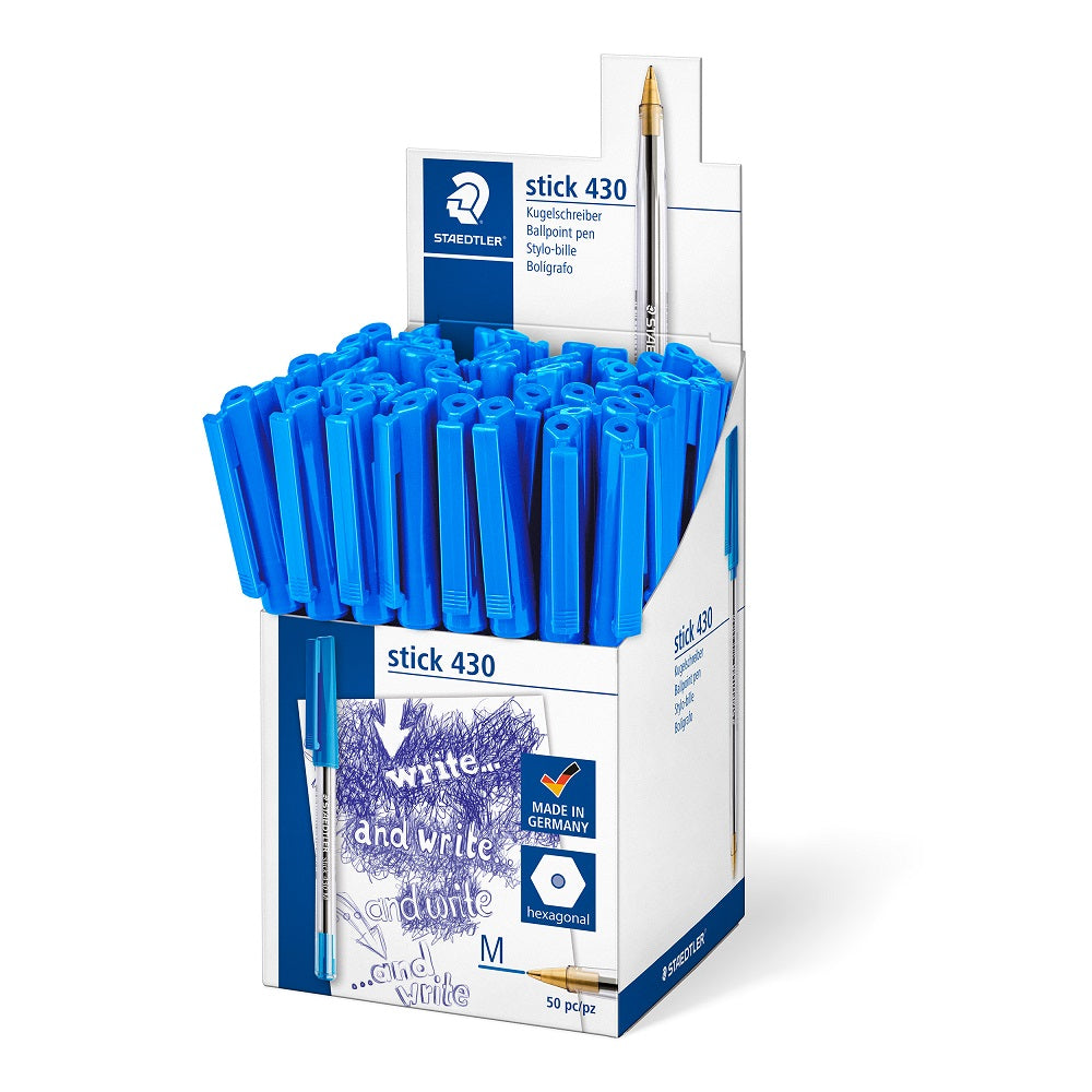 STAEDTLER PENS BLUE 50PK (430 M3 CP50)
