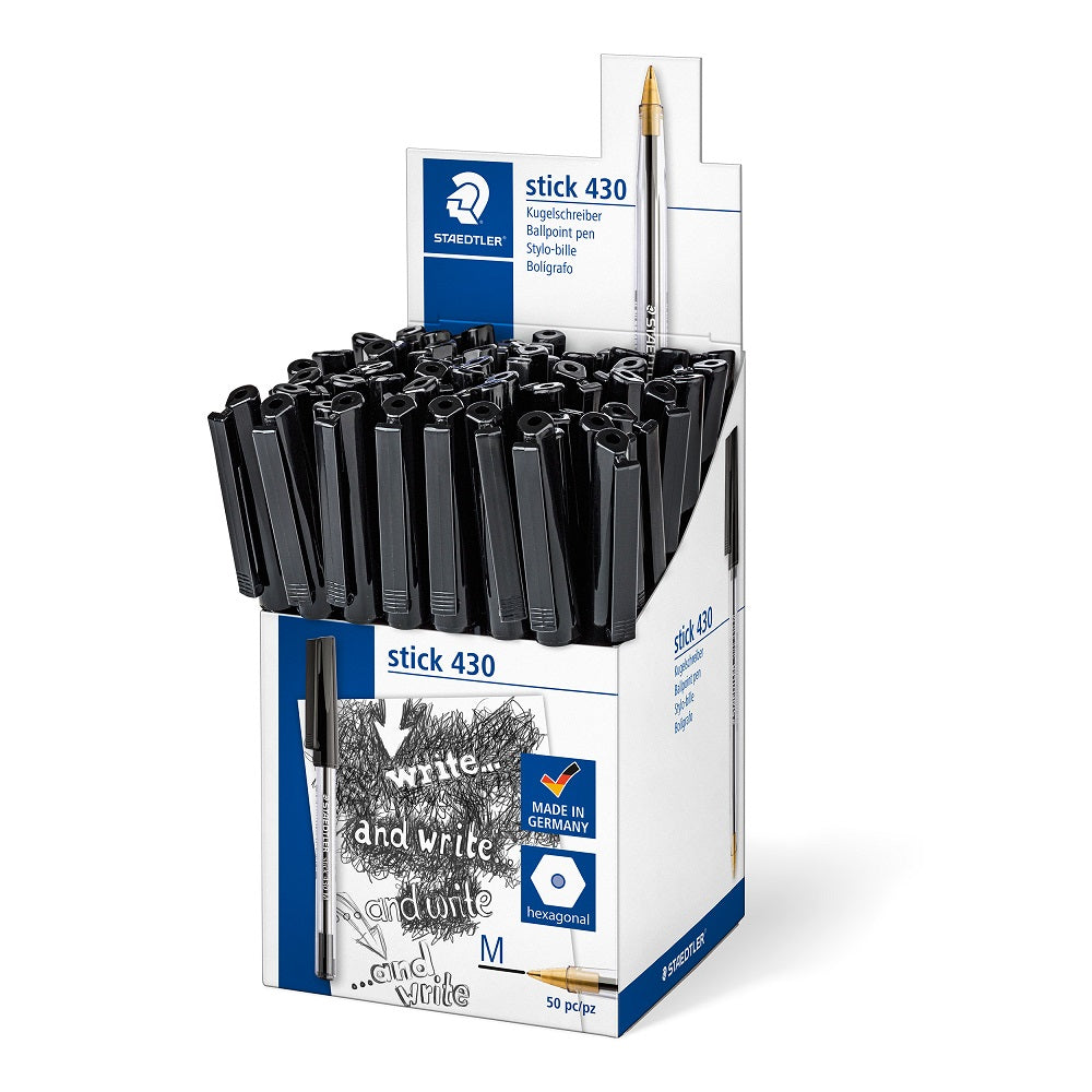 STAEDTLER PENS BLACK 50PK (430 M9 CP50)
