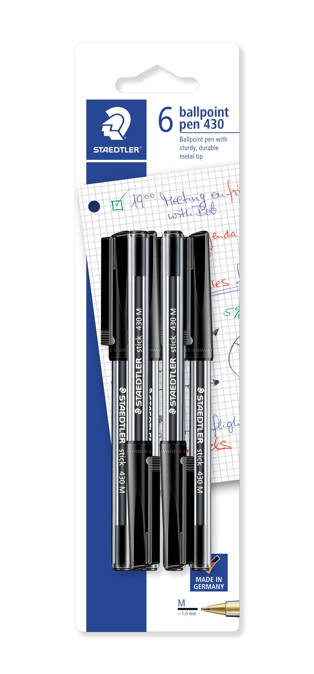 STAEDTLER PENS BLACK 6PK (430M9BK6D)