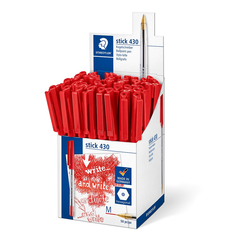 STAEDTLER PENS RED 50PK (430 M2 CP50)
