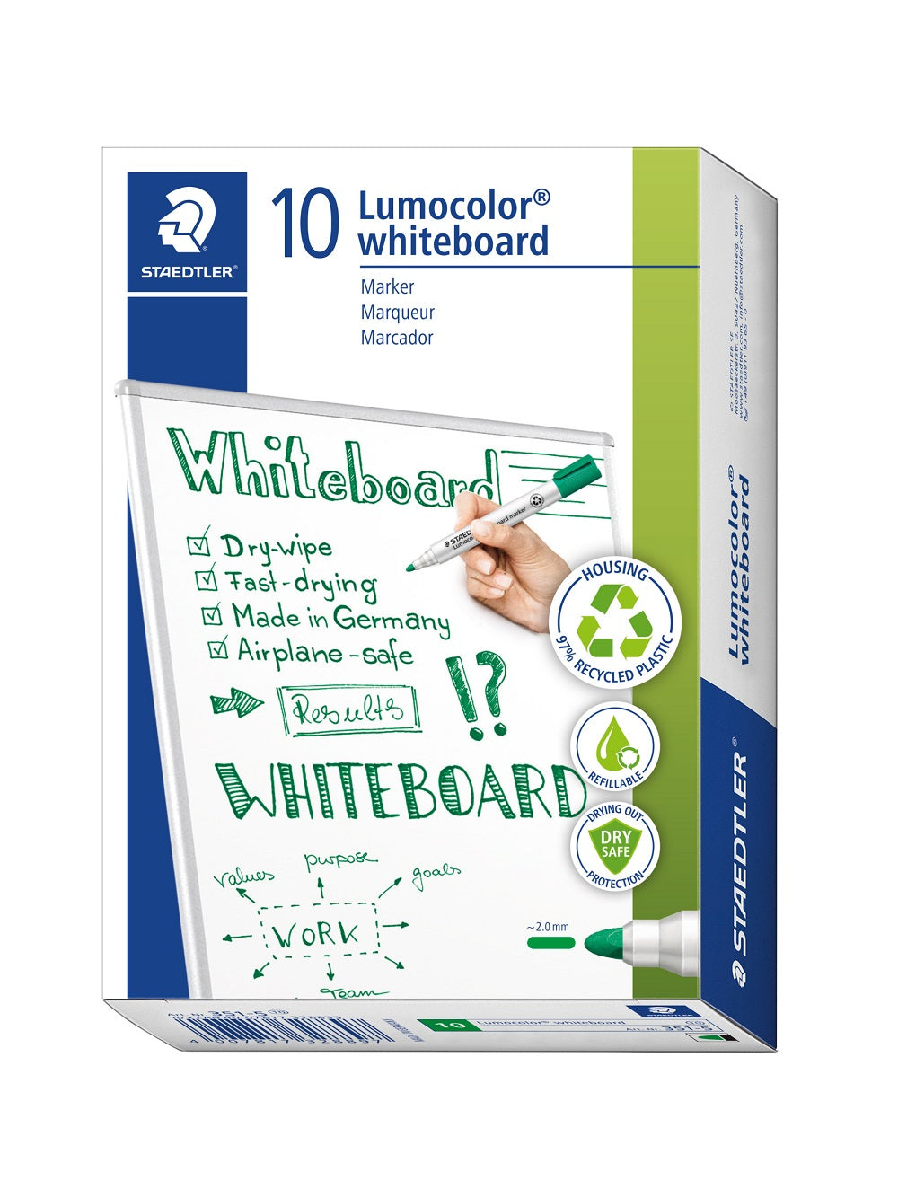 STAEDTLER WHITEBOARD MARK GRN 10 (28835)