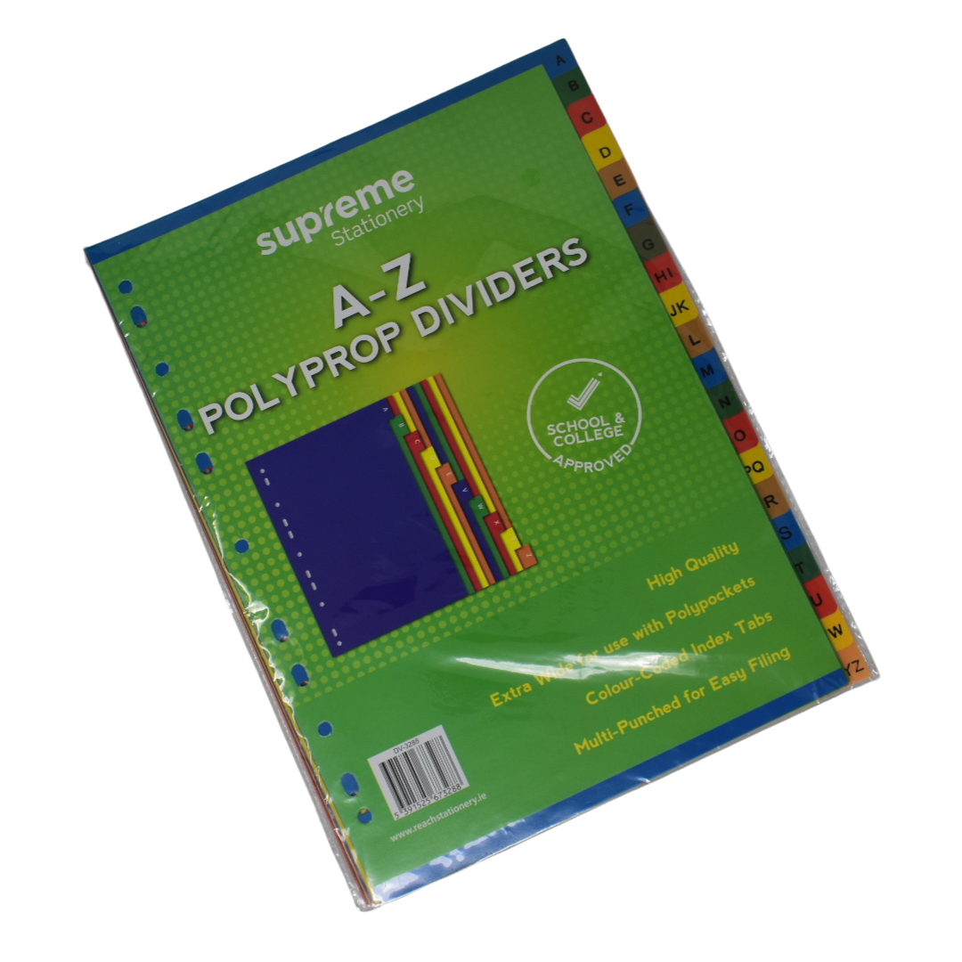SUBJECT DIVIDERS INDEX A-Z PP (DV-3288)