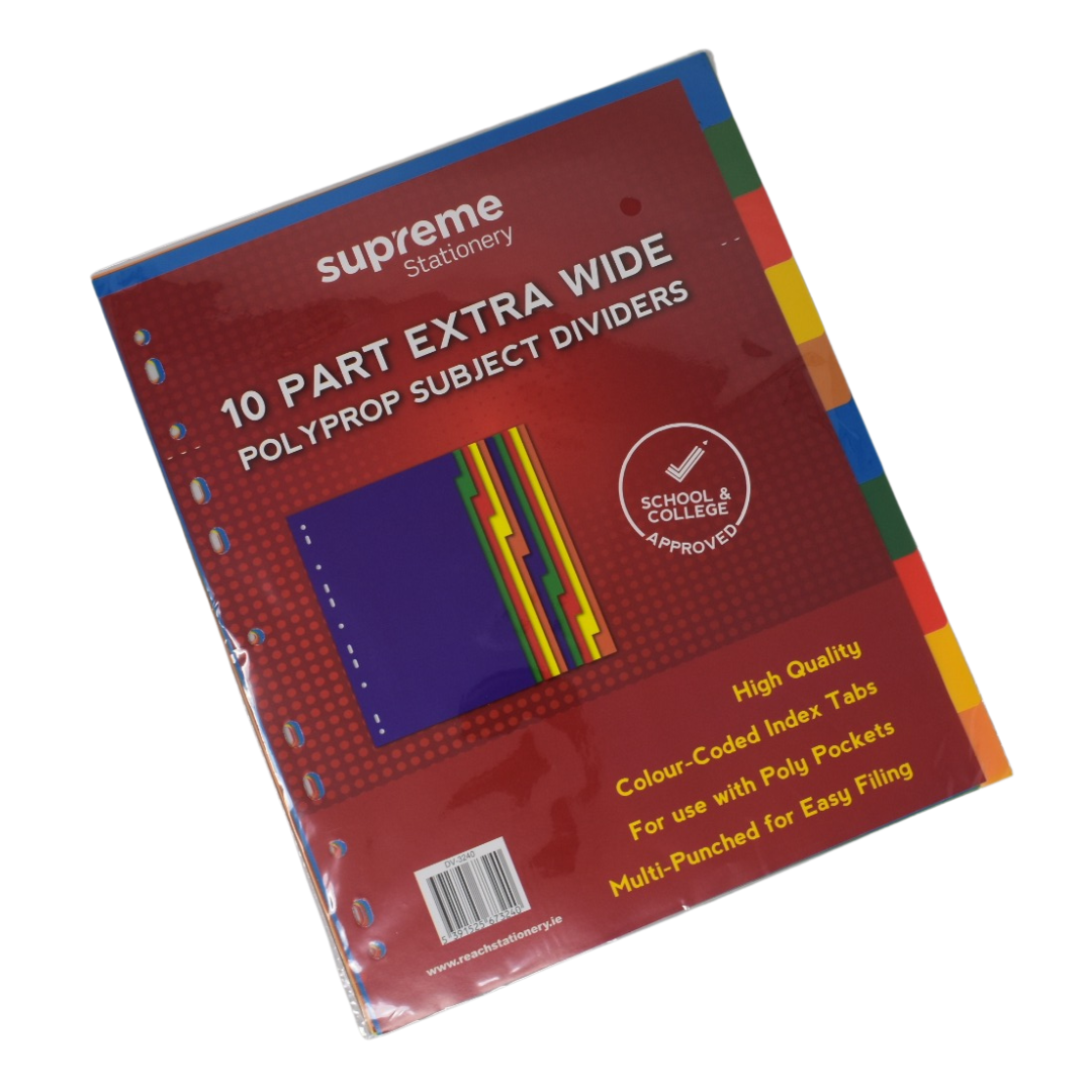 SUBJECT DIVIDERS EXTRA WIDE 10 (DV-3240)