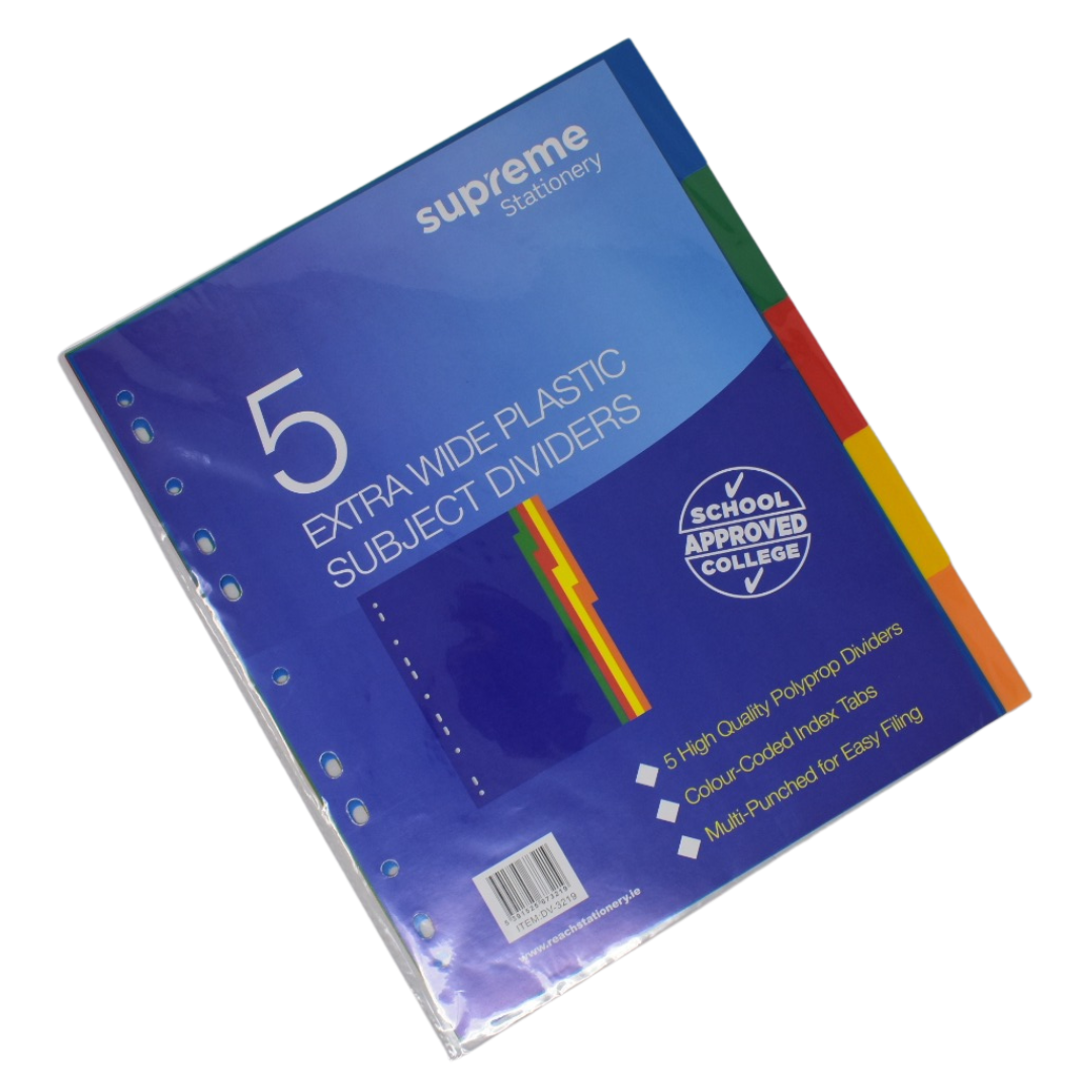 SUBJECT DIVIDERS EXTRA WIDE 5 (DV-3219)