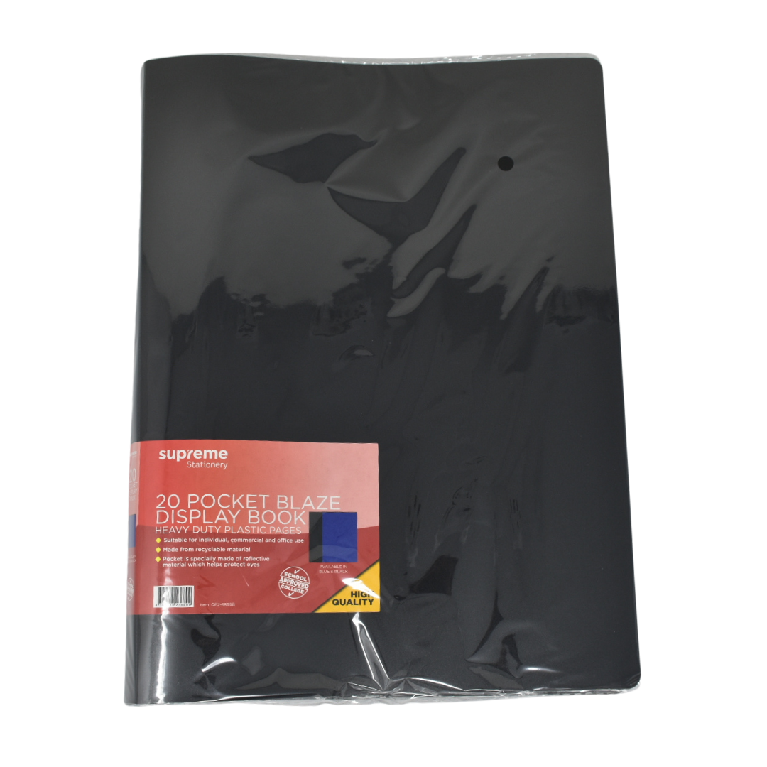 DISPLAY BOOK 20 POCKET BLK (QF2-6899B)