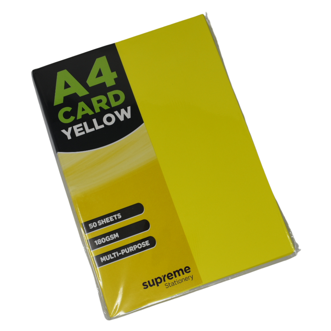 CARD A4 YELLOW 50PK 160GSM (YC-7713)