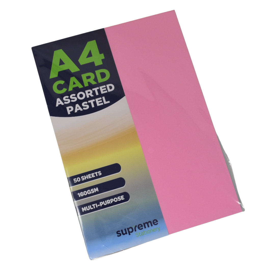 CARD A4 PASTEL 160GSM 50PK (CC-6211)