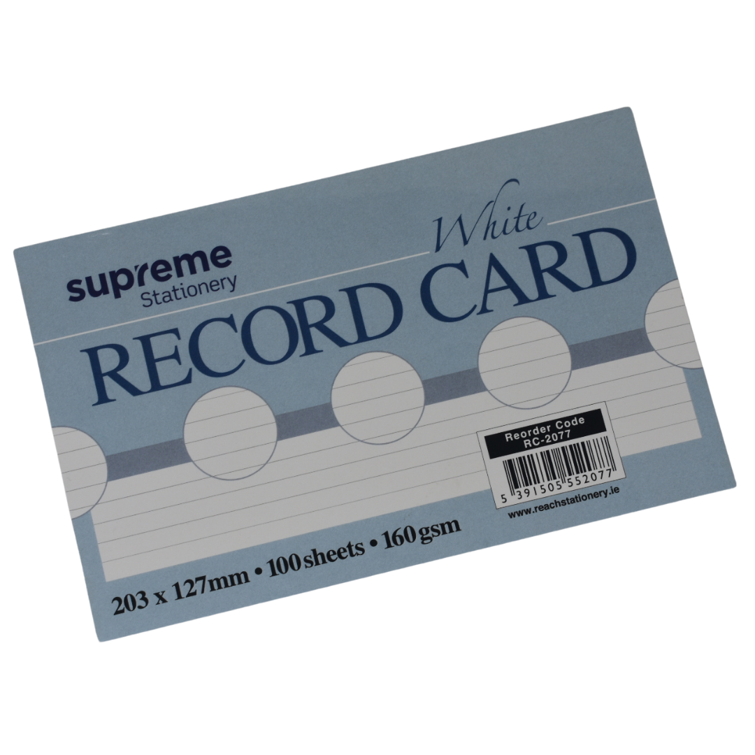 RECORD CARD 8X5 WHITE RULED (RC-2077)