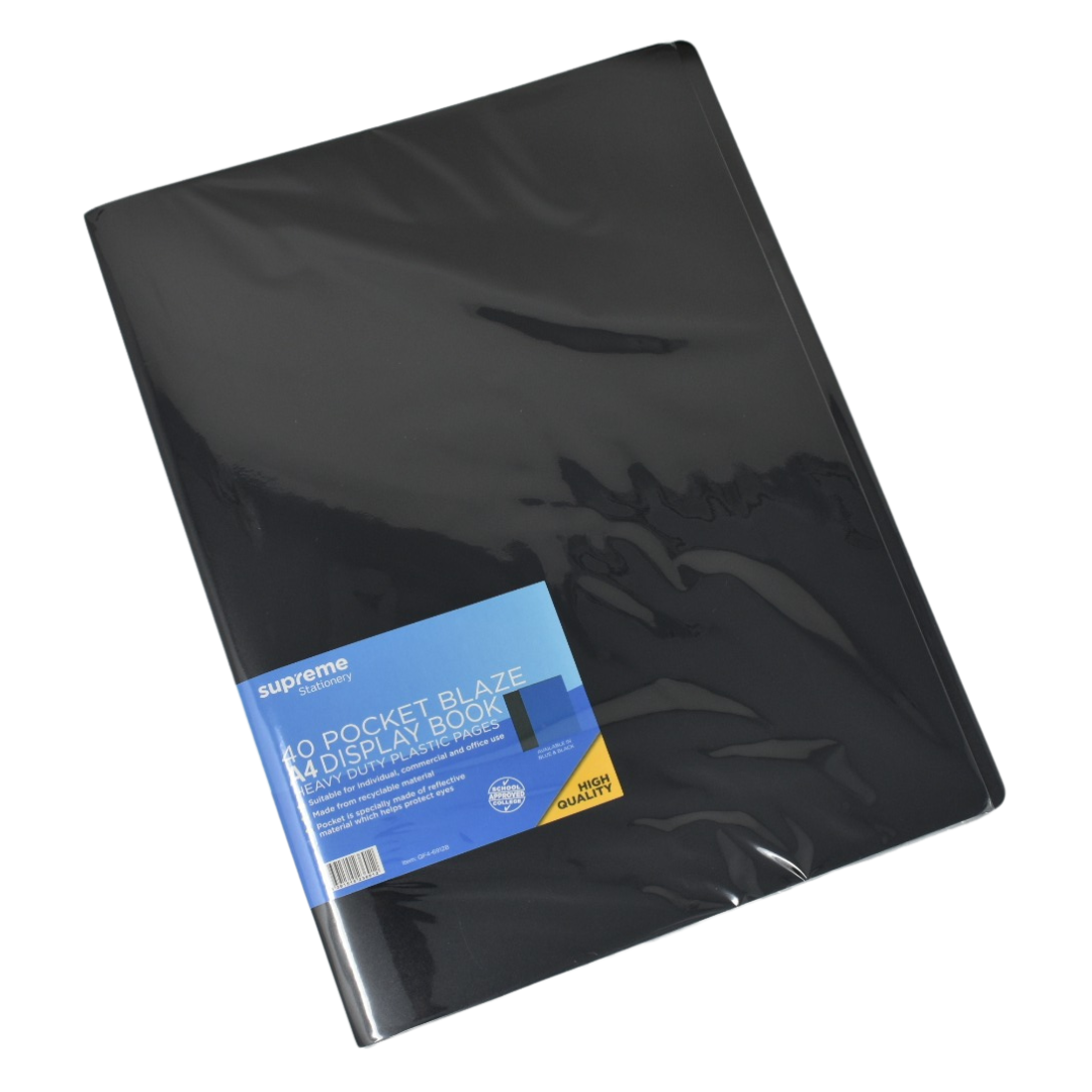 DISPLAY BOOK 40 POCKET BLACK (QF4-6912B)
