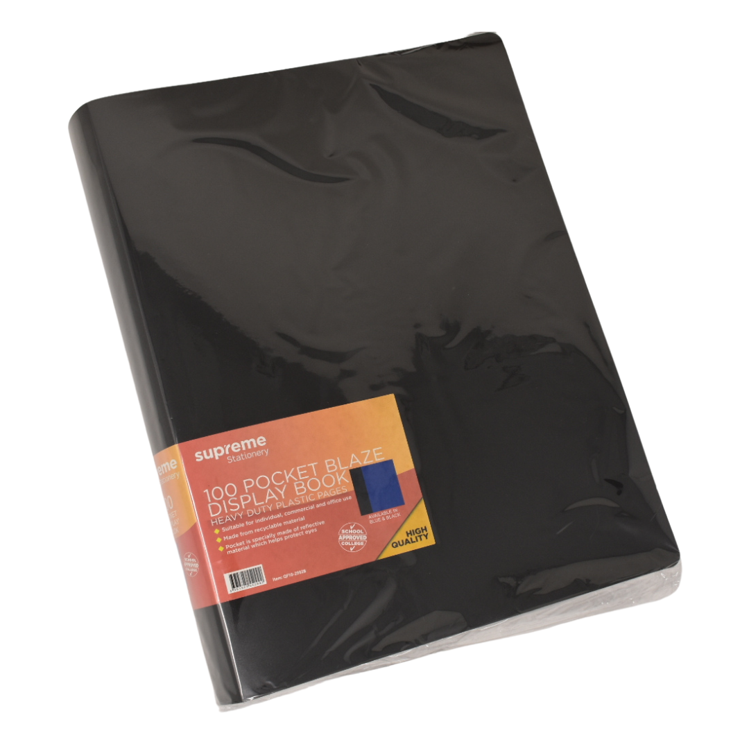 DISPLAY BOOK 100 POCKET BLK (QF10B-2992)
