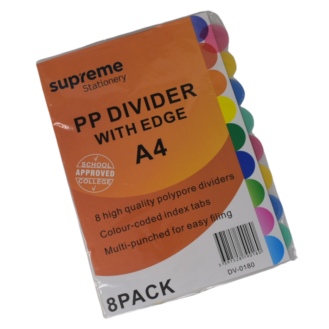 DIVIDER PP ROUND TAB 8 PART (DV-0180)