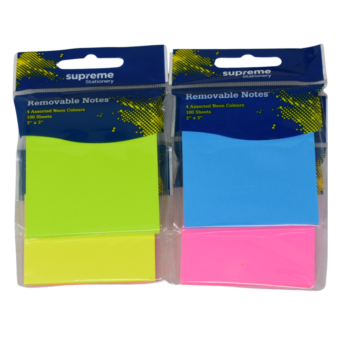 POST IT 3X3 ASST NEONS (SN-3081)