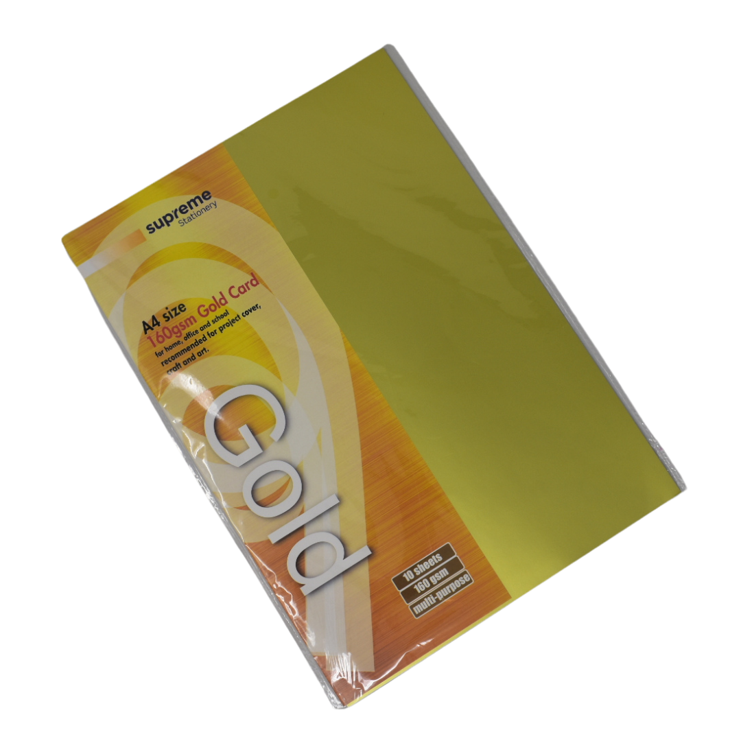 CARD A4 GOLD 10PK 160GSM (GC-8772)