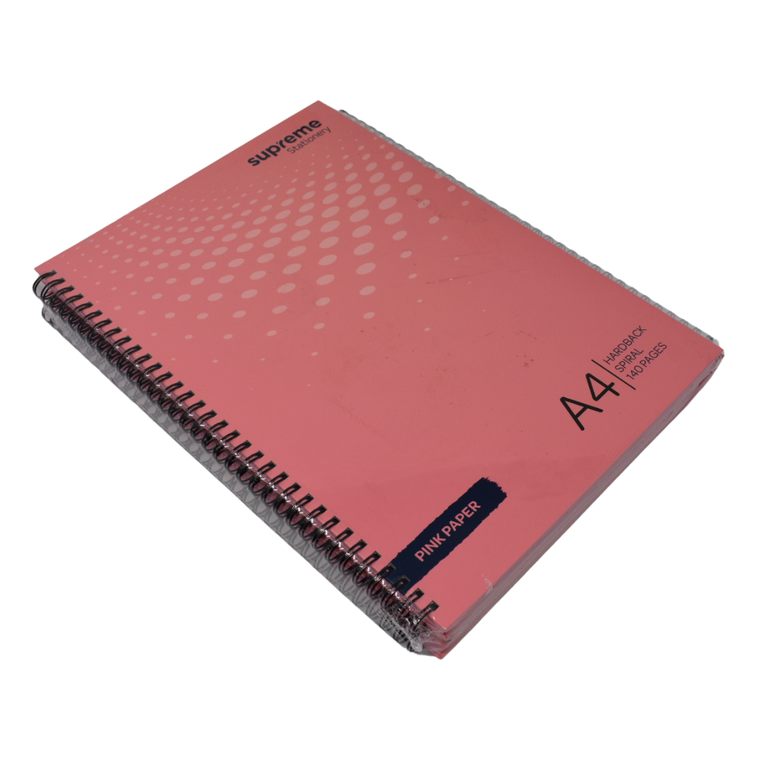 VISUAL AID A4 SPIRAL HBACK PNK (VA-1965)