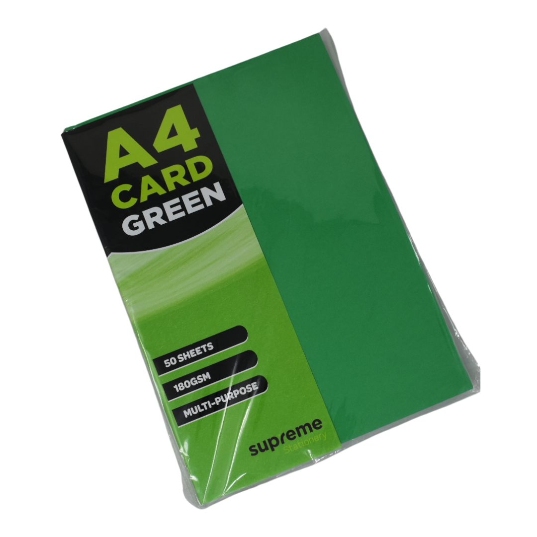 CARD A4 GREEN 50PK 160GSM (CC-0265)