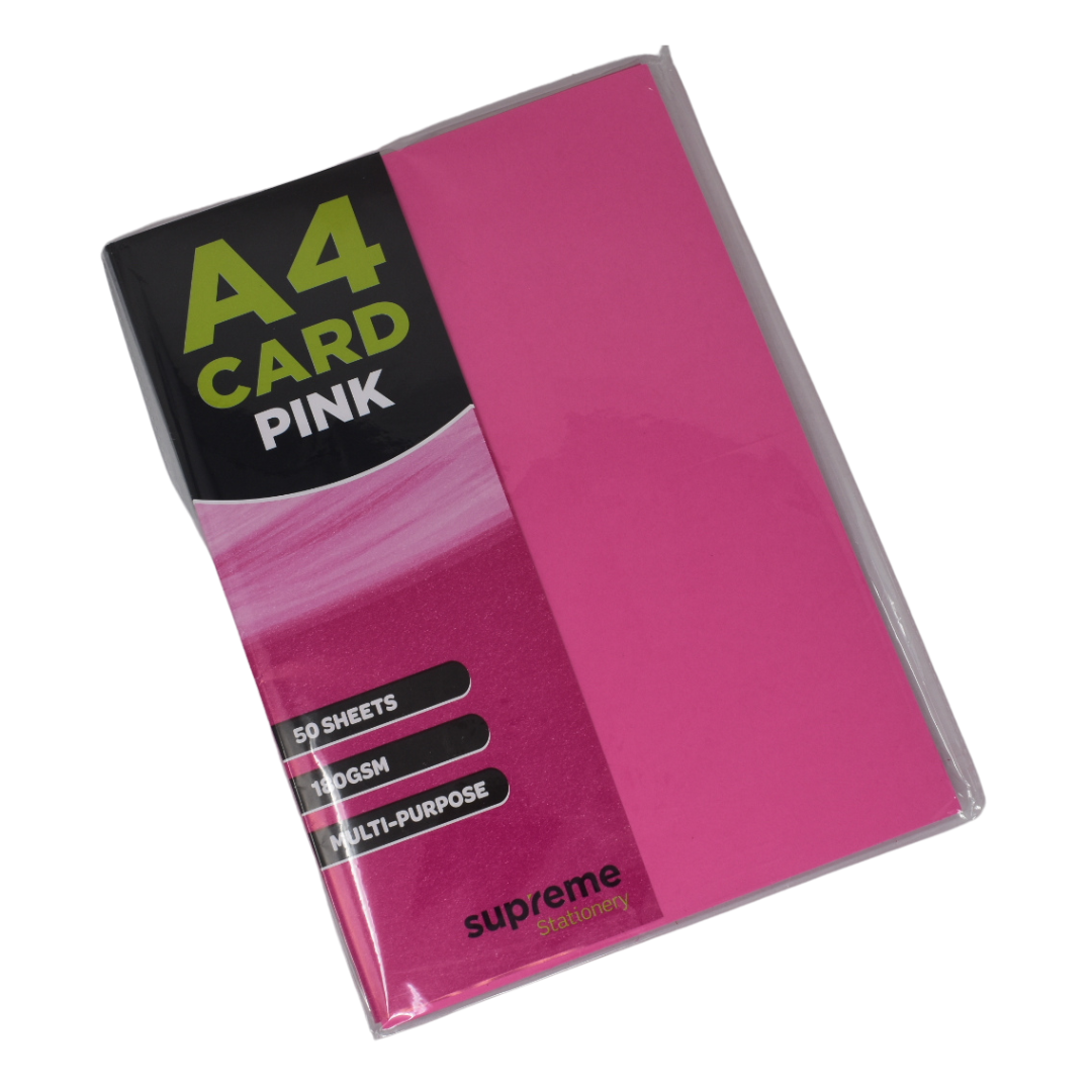 CARD A4 PINK 50PK 160GSM (CC-4355)