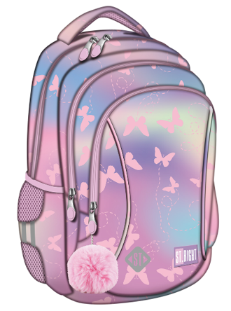 BACKPACK ST 15IN PINK BUTTERFLY (BP26)
