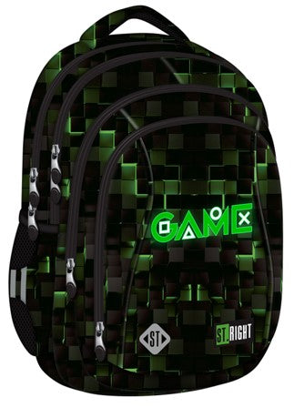 BACKPACK ST 17IN GREEN GAME (BP-04)