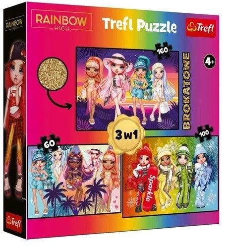 TREFL 3IN1 JIGSAW RAINBOW HIGH (93307)