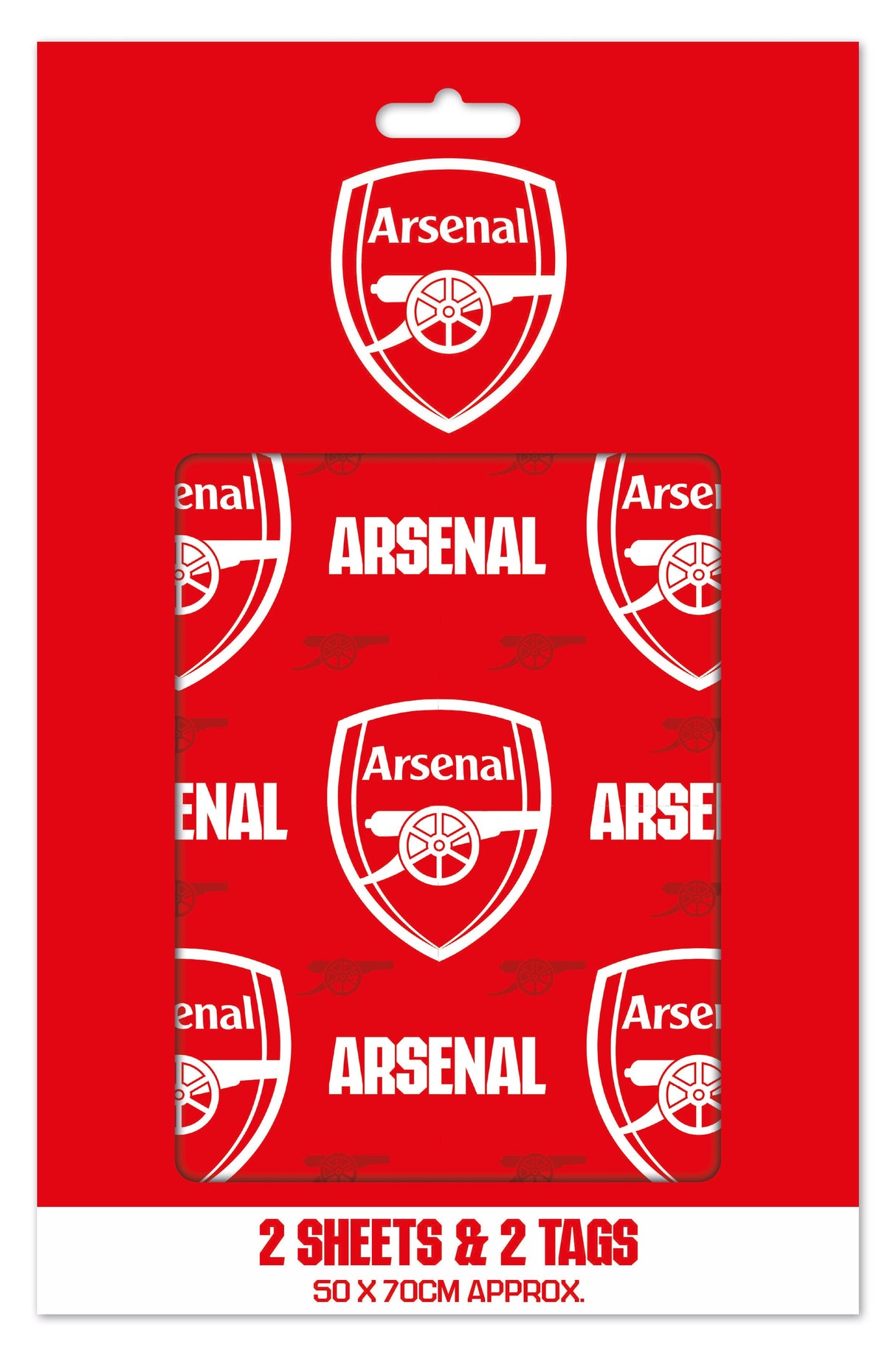 ARSENAL GIFTWRAP 2 SHEET & TAGS (ASW01)