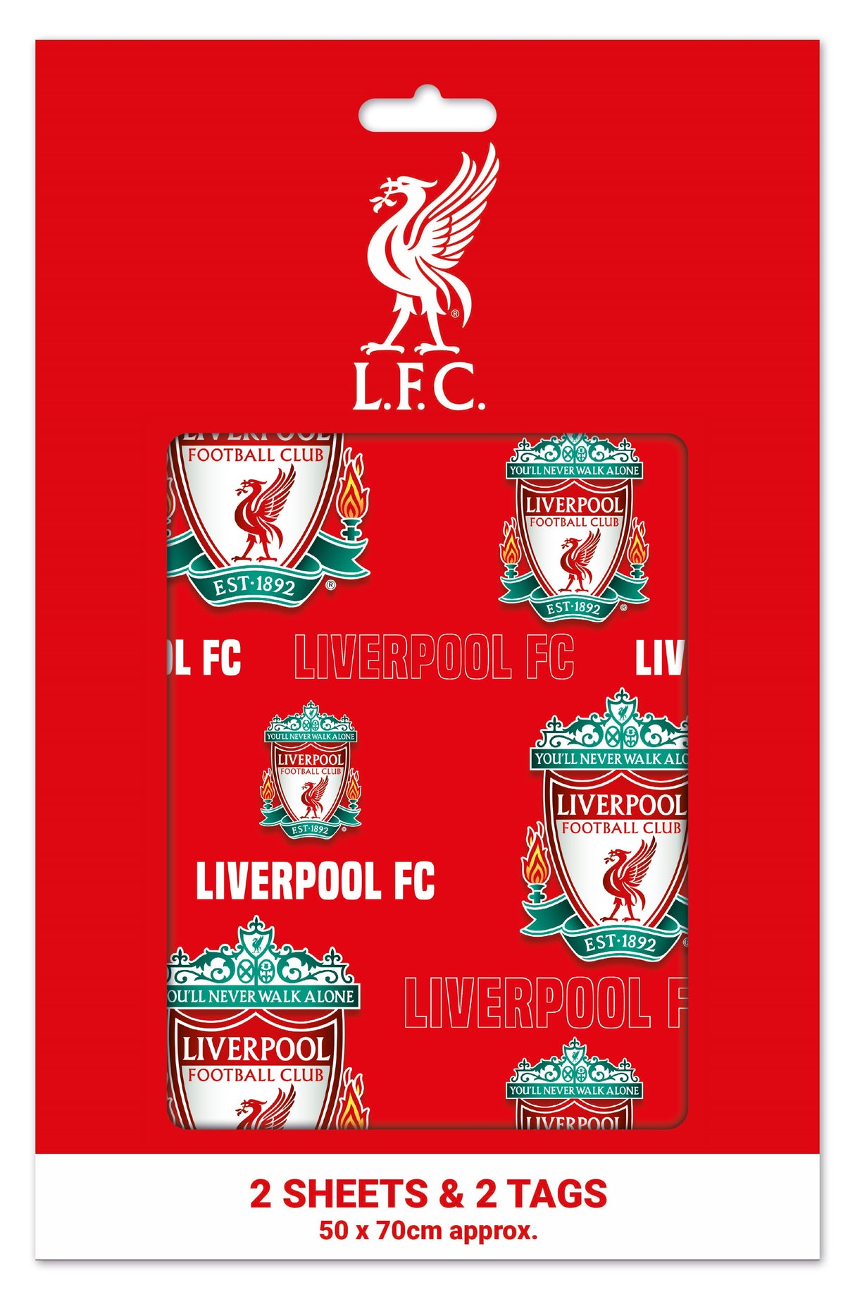 LIVERPOOL GIFTWRAP 2 SHEET & TAG (LPW01)