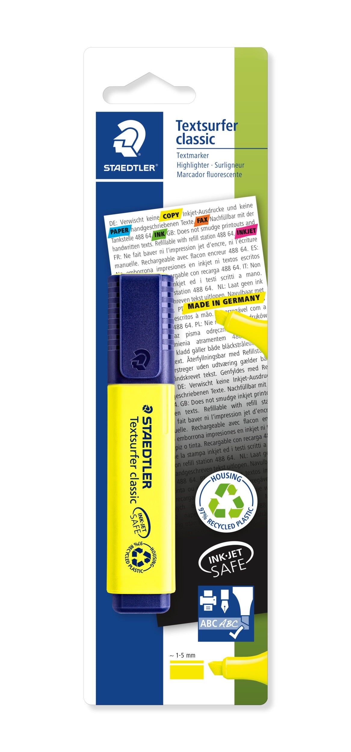 STAEDTLER YELLOW HIGHLGHTER (364-1 BKD)