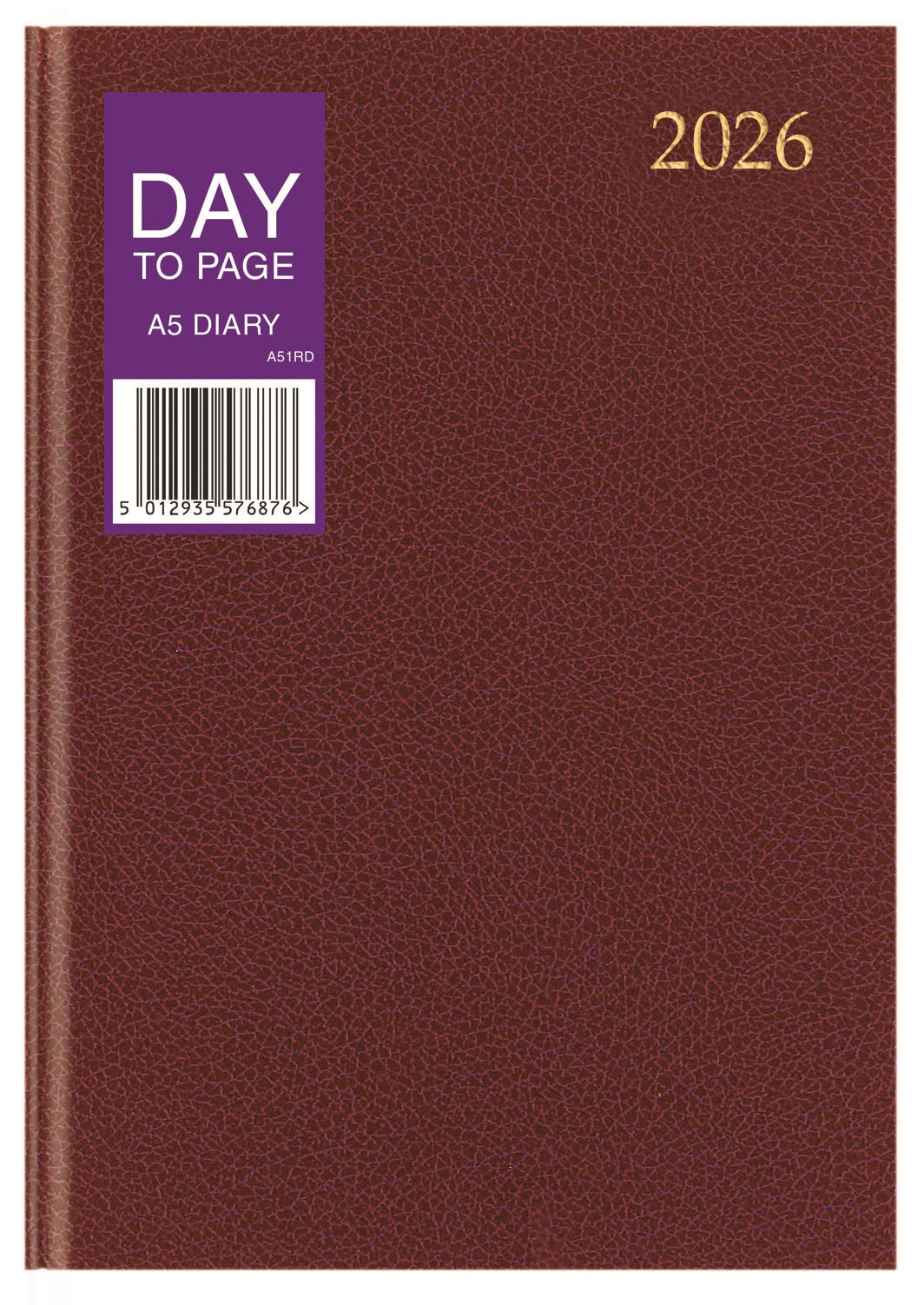 DIARY 2026 A5 PAGE A DAY ASTD (26-TA51)