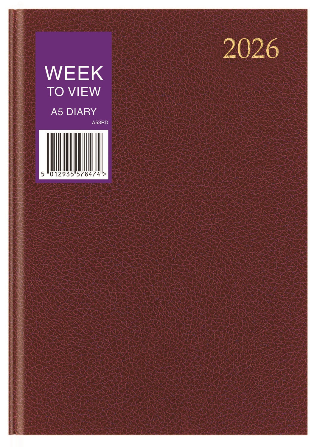 DIARY 2026 A5 WEEK TO VIEW AST (26-TA53)