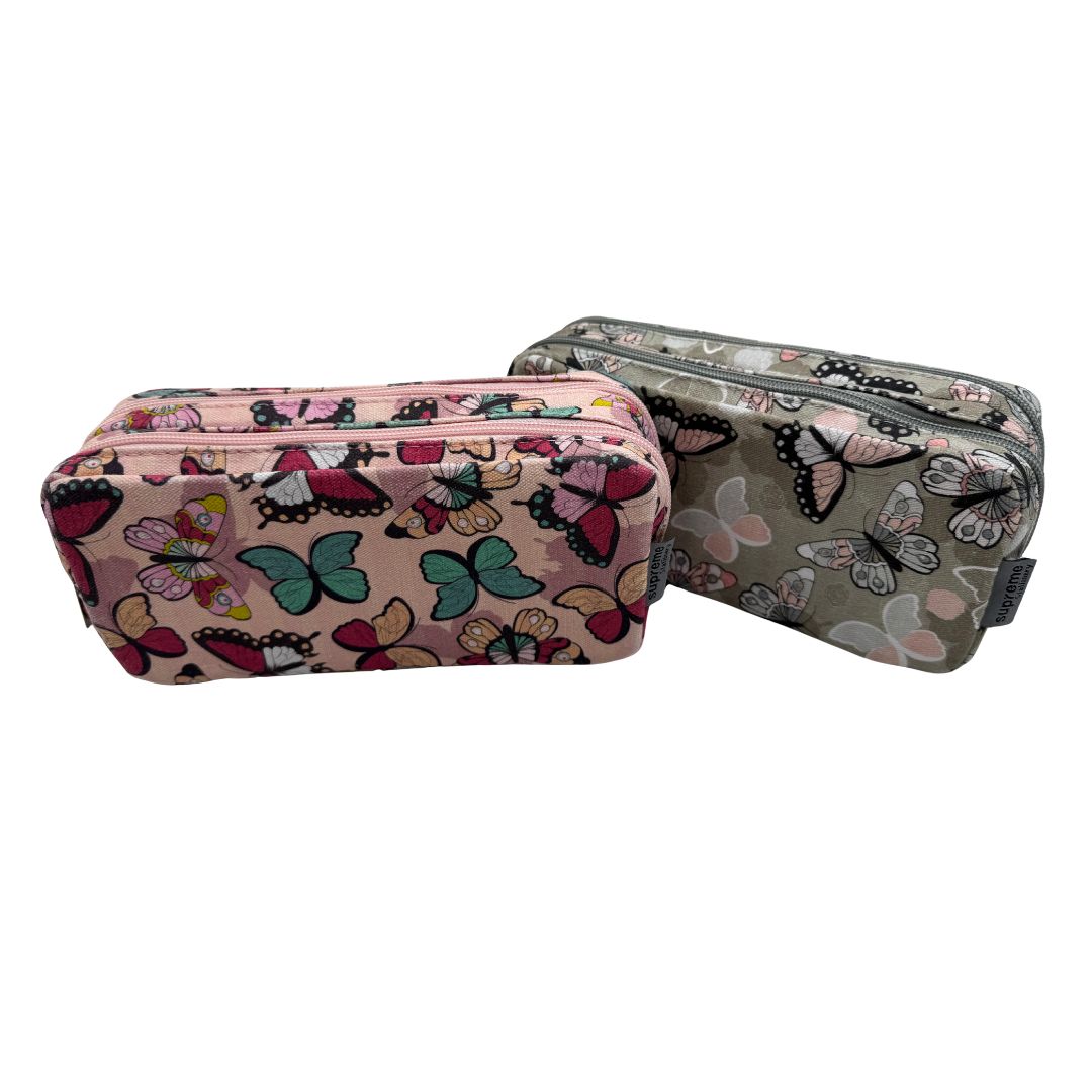 DOUBLE PENCIL CASE BUTTERFLY (PC-6002)