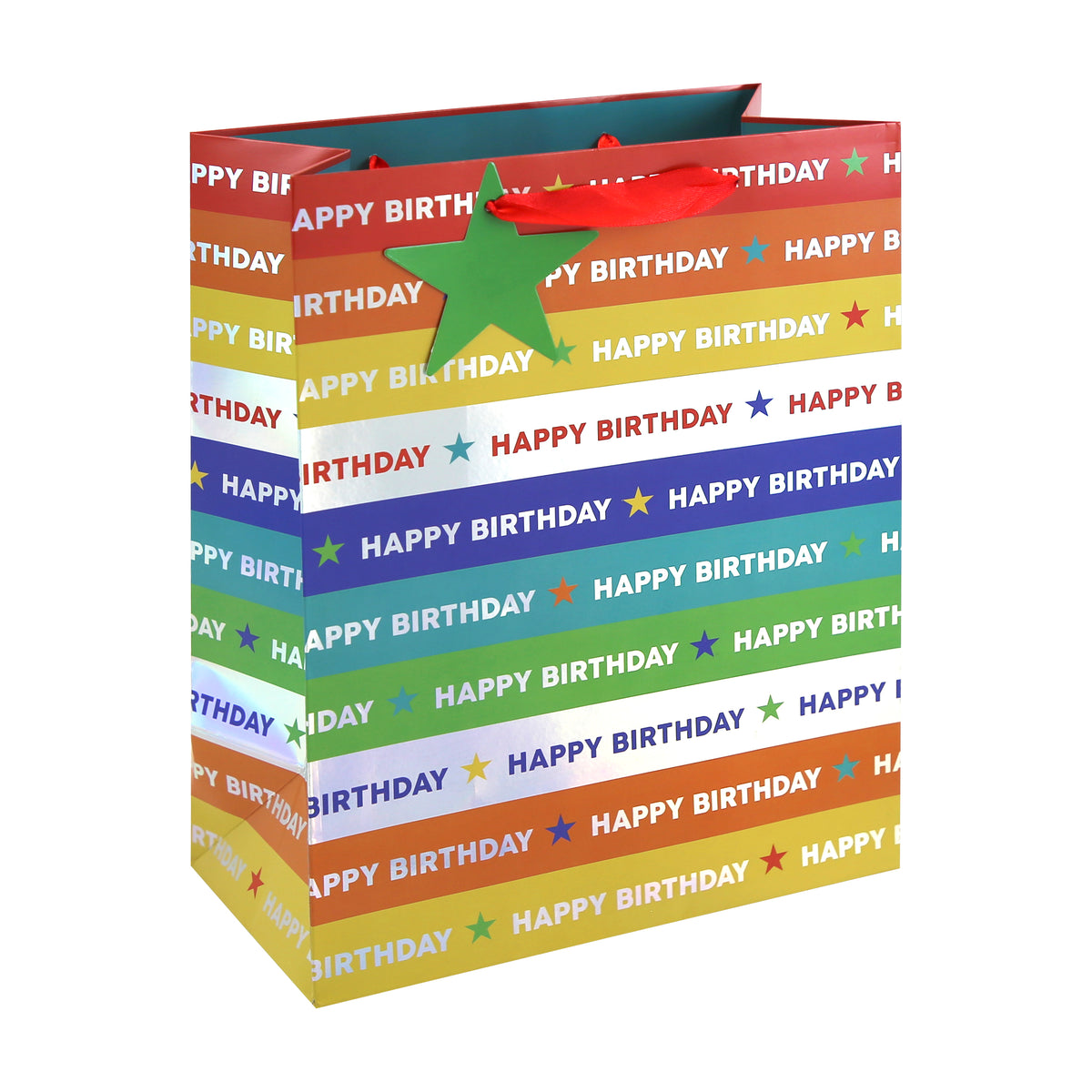 GIFT BAG HOLOGRAPH BIRTHDAY L (36953-2C)