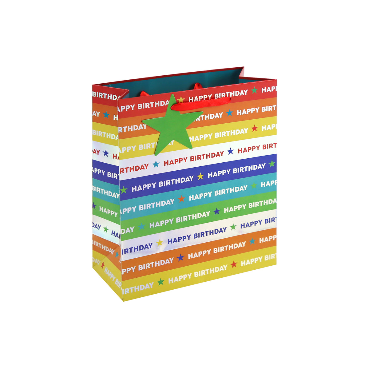 GIFT BAG HOLOGRAPH BIRTHDAY M (36953-3C)
