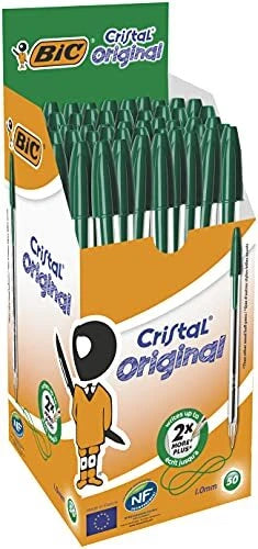BIC CRISTAL PENS GREEN 50PK (530)
