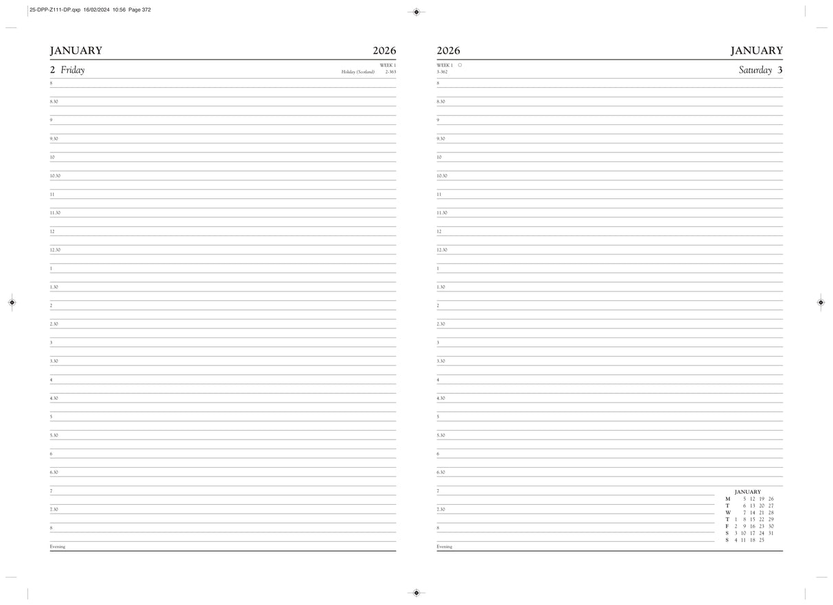 DIARY 2026 A4 PAGE A DAY APTS (26-TA41A)