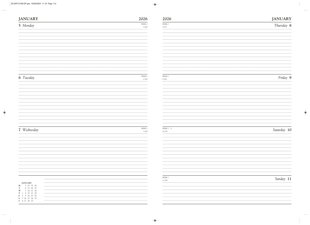 DIARY 2026 A4 WEEK TO VIEW (26-TA43)