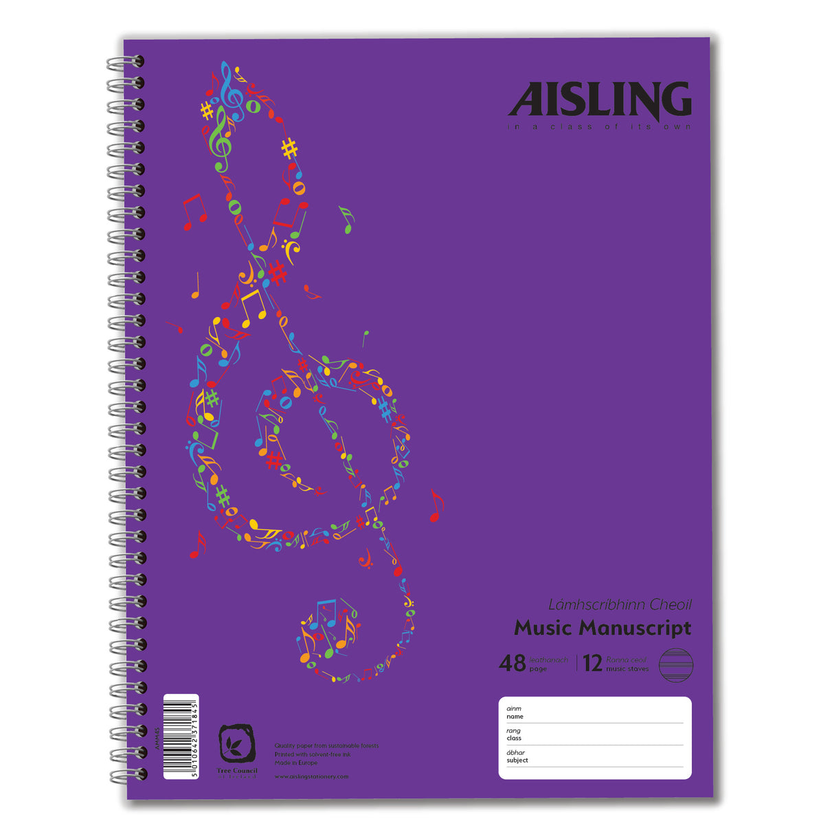 AISLING TWINWIRE MUSIC PAD 48PG (AMM4S)