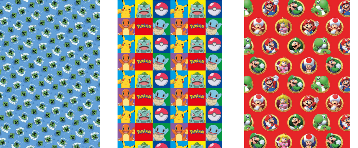 GIFTWRAP 4M LICENCED GAMING DESIGNS (B3)