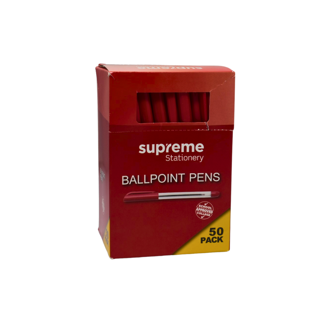 BALL POINT PENS RED BOX 50 (RD-0552)