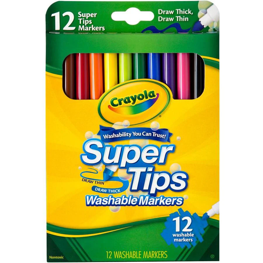 CRAYOLA BRIGHT WASH SPRTIP 12PK (75092N)