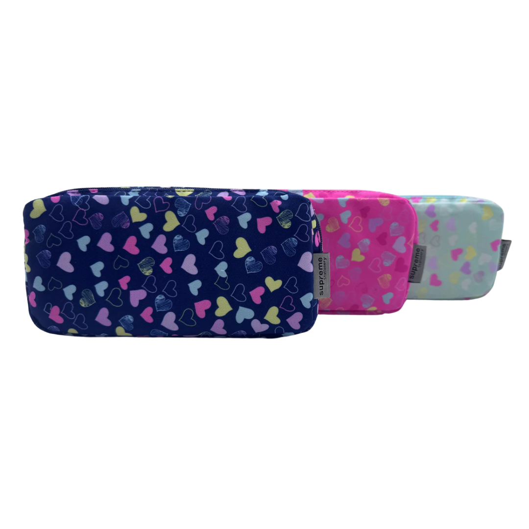 DOUBLE PENCIL CASE HEART MIX (PC-1779)
