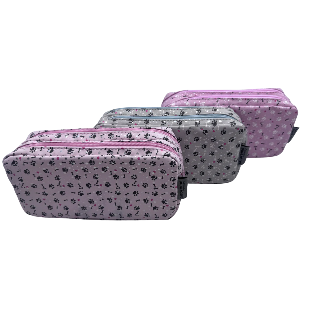 DOUBLE PENCIL CASE PAWS (PC-1892)