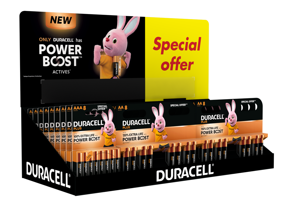 DURACELL 8PK PWR BOOST CDU 32P AA+AAA