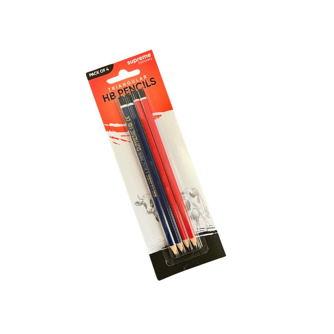 PENCIL HB TRIANGULAR 4PK (HB-0192)