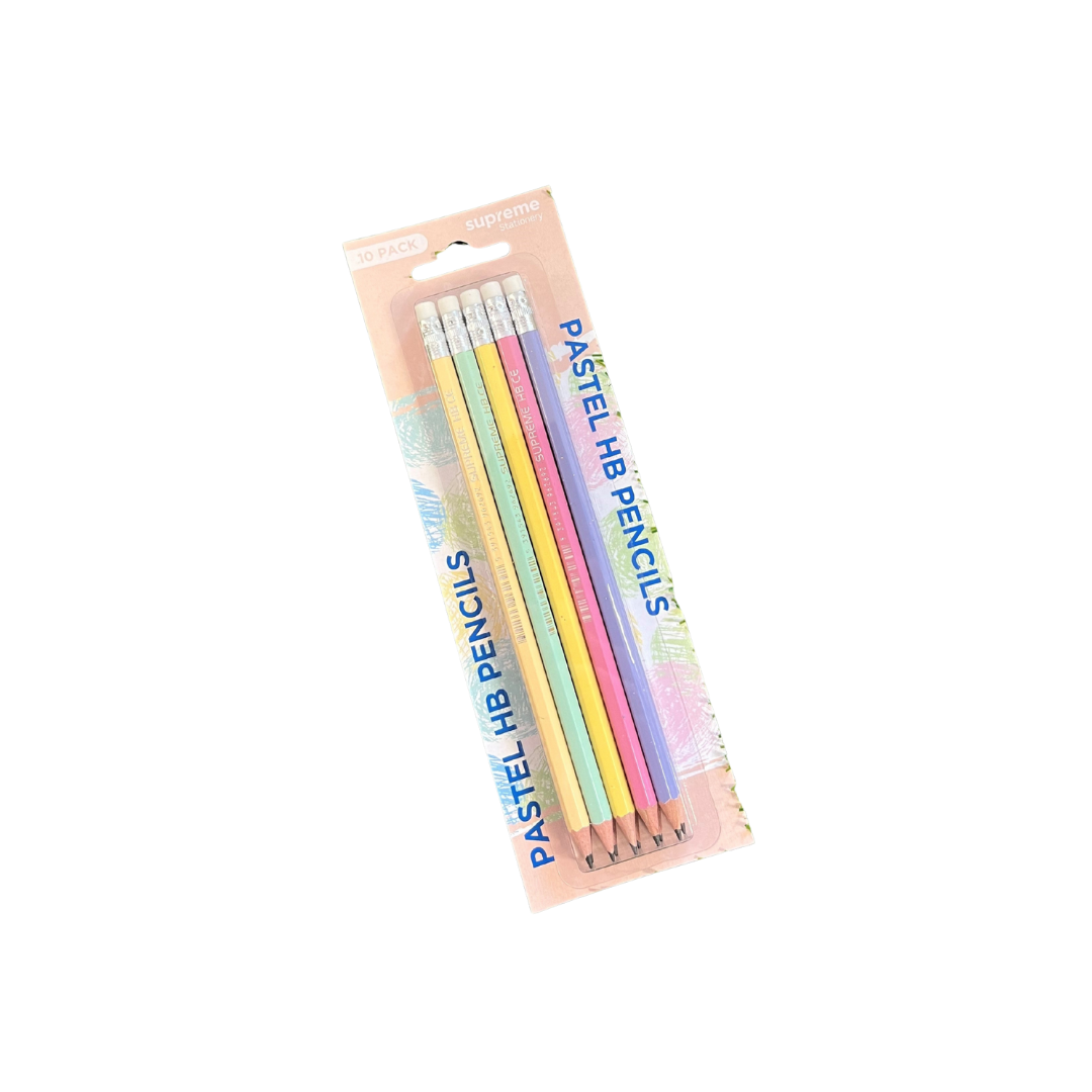 PENCIL HB PASTEL 10PC CARD (HB-2692)