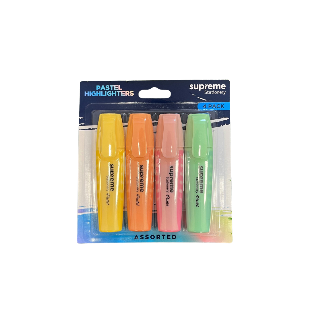 PASTEL HIGHLIGHTER 4PC BLISTER (HL-2566)