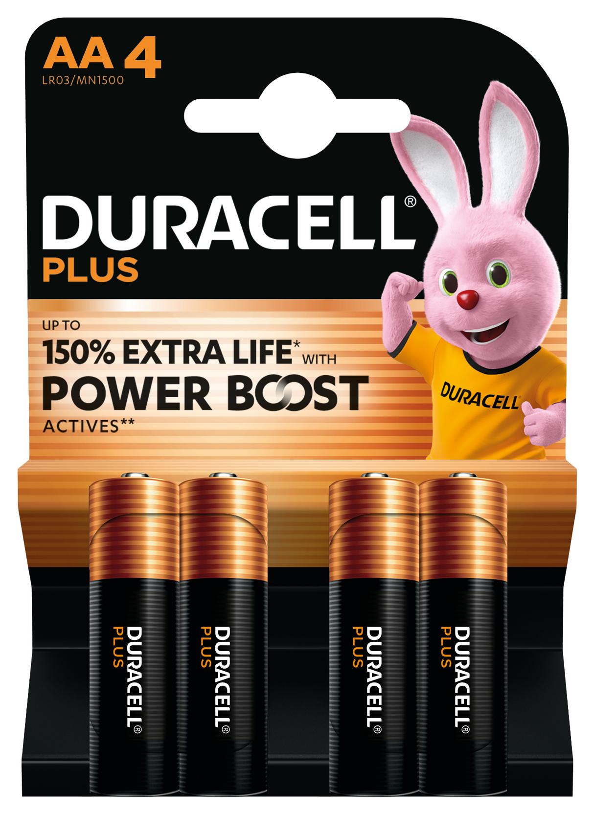 DURACELL POWER BOOST AA 4PK (1500B4B)